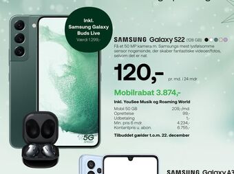 YouSee Samsung galaxy s22 tilbud
