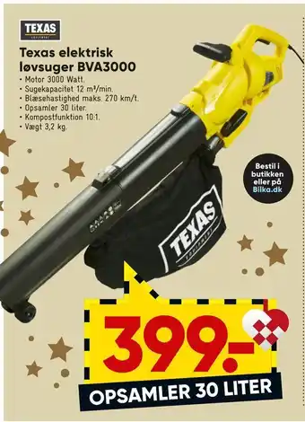 Texas elektrisk løvsuger bva3000