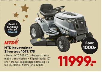 Bilka Mtd havetraktor silvertrac 107t/175 tilbud
