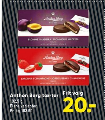 Bilka Anthon berg tærter tilbud