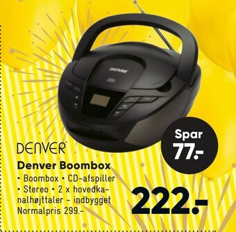 Bilka Denver boombox tilbud