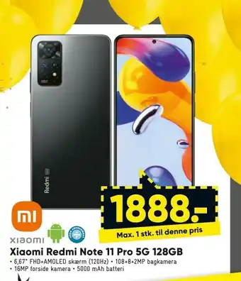 Bilka Xiaomi redmi note 11 pro 5g 128gb tilbud