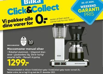 Bilka Moccamaster manual silver tilbud