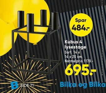 Bilka Kubus 4 lysestage tilbud