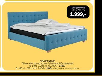 Daells Bolighus Sengeramme 180 x 200 cm tilbud