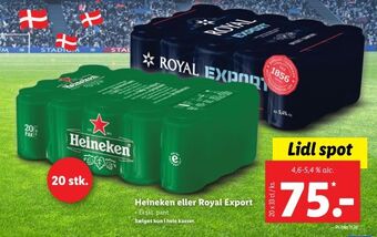 Lidl Heineken eller royal export tilbud