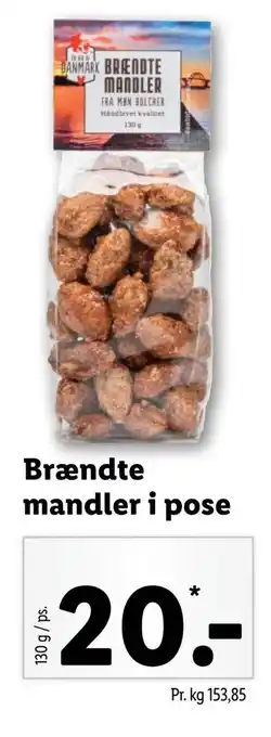 Lidl Brændte mandler i pose tilbud
