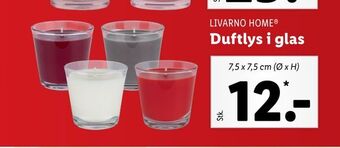 Lidl Duftlys i glas tilbud