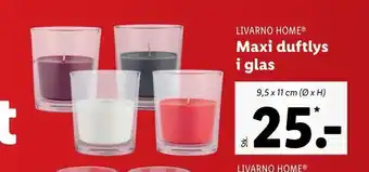 Lidl Maxi duftlys i glas tilbud