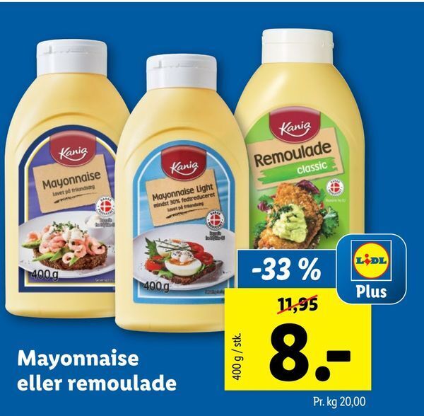 Mayonnaise eller remoulade tilbud hos Lidl