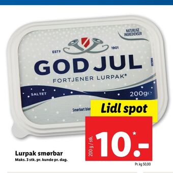 Lidl Lurpak smørbar tilbud