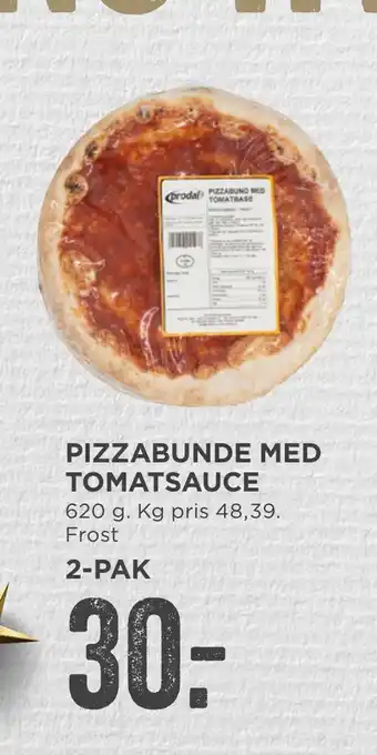 MENY Pizzabunde med tomatsauce tilbud