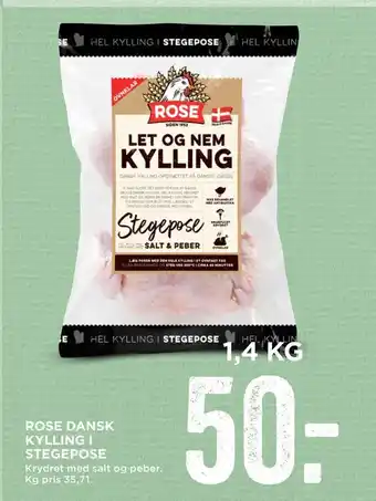 MENY Rose dansk kylling i stegepose tilbud