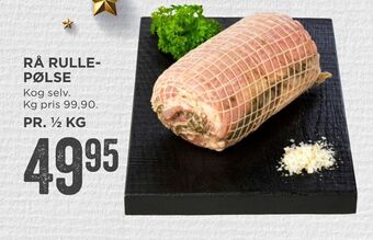 MENY Rå rulle- pølse tilbud