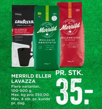 MENY Merrild eller lavazza tilbud