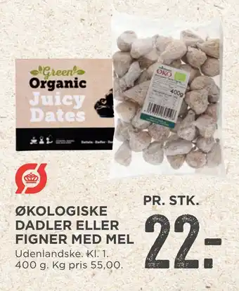 MENY Økologiske dadler eller figner med mel tilbud