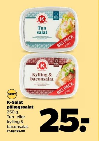 Netto K-salat pålægssalat tilbud