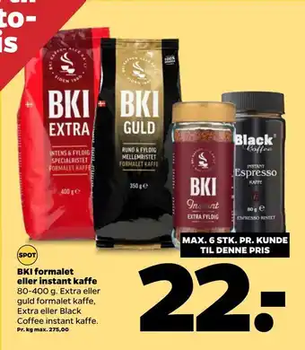 Bki formalet eller instant kaffe