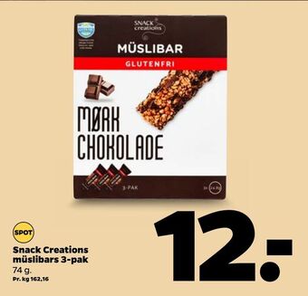 Netto Snack creations müslibars 3-pak tilbud