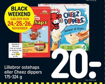 Lillebror ostehaps eller cheez dippers