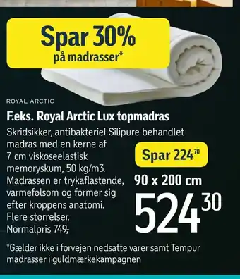 Føtex Royal arctic lux topmadras tilbud