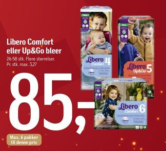 Føtex Libero comfort eller up&go bleer tilbud