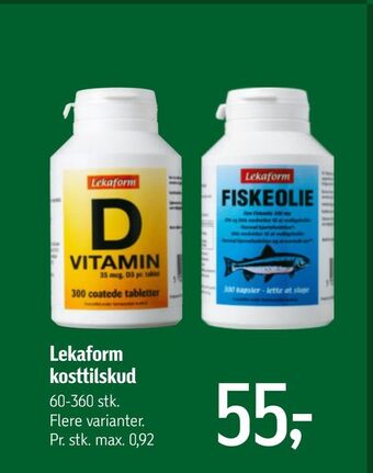 Føtex Lekaform kosttilskud tilbud