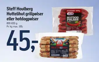 Føtex Steff houlberg huttelihut grillpølser eller hotdogpølser tilbud