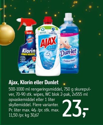Føtex Ajax, klorin eller dunlet tilbud