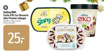 Føtex Salling øko, carte d'or les desserts eller premier isbæger tilbud