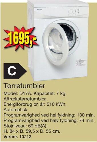 Harald Nyborg Wasco tørretumbler tilbud