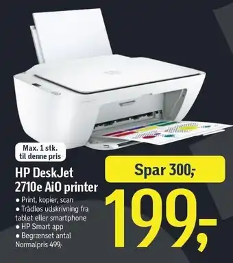 Føtex Hp deskjet 2710e ai0 printer tilbud
