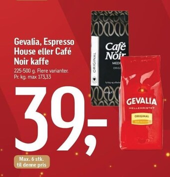 Føtex Gevalia, espresso house el. café noir kaffe tilbud