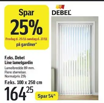 Føtex F.eks. debel line lamelgardin tilbud