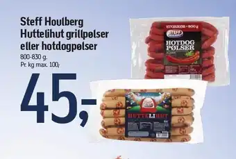 Føtex Steff houlberg huttelihut grillpølser el. hotdogpølser tilbud