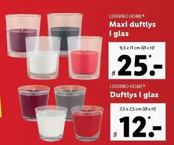 Lidl Maxi duftlys i glas el. duftlys i glas tilbud