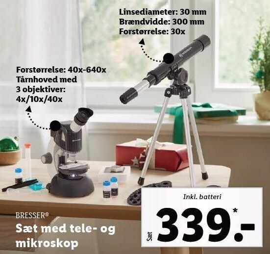 Sæt m. tele og mikroskop tilbud hos Lidl