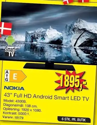 Harald Nyborg 43'' full hd android smart led tv tilbud