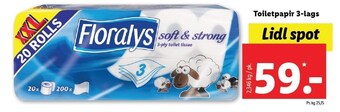 Lidl Toiletpapir 3-lags tilbud