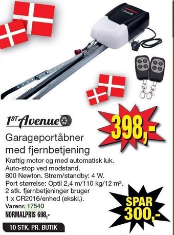 Harald Nyborg Garageportåbner m. fjernbetjening tilbud
