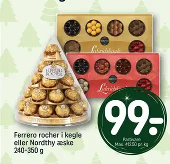 REMA 1000 Ferrero rocher i kegle eller nordthy æske tilbud