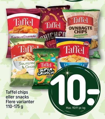 REMA 1000 Taffel chips eller snacks tilbud