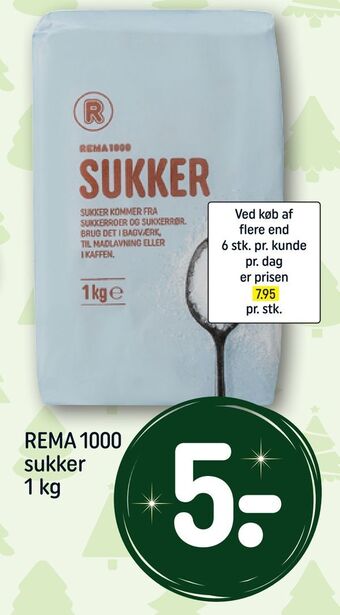 REMA 1000 Rema 1000 sukker 1 kg tilbud