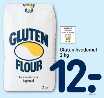 REMA 1000 Gluten hvedemel 2 kg tilbud