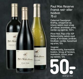 REMA 1000 Paul mas reserve fransk rød- eller hvidvin tilbud