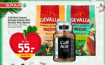 SPAR Café noir instant, gevalia instant eller gevalia hele bønner tilbud