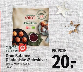 SPAR Grøn balance økologiske æbleskiver tilbud