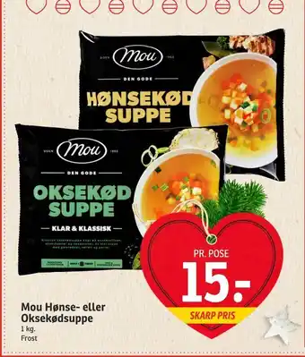 SPAR Mou hønse- eller oksekødsuppe tilbud