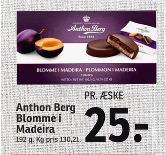 SPAR Anthon berg blomme i madeira tilbud