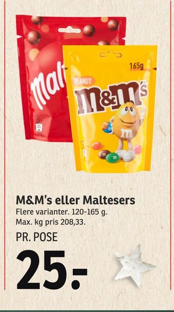SPAR M&m's eller maltesers tilbud